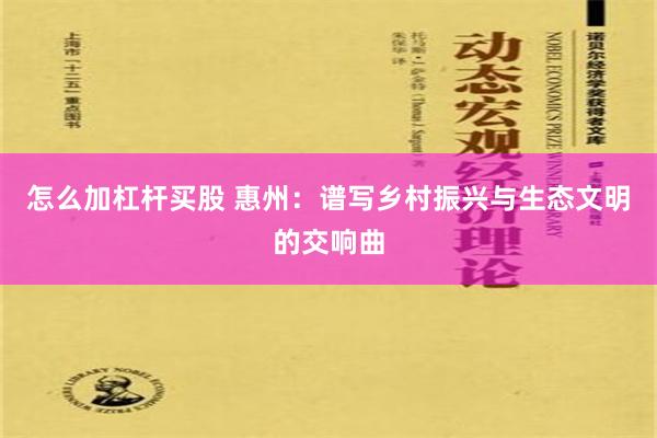 怎么加杠杆买股 惠州：谱写乡村振兴与生态文明的交响曲