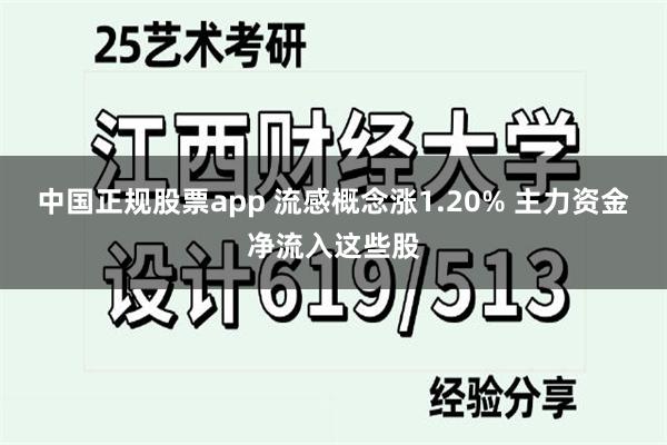 中国正规股票app 流感概念涨1.20% 主力资金净流入这些股