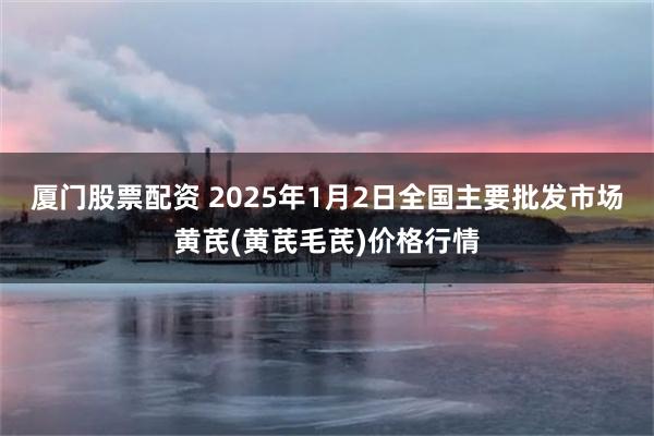 厦门股票配资 2025年1月2日全国主要批发市场黄芪(黄芪毛芪)价格行情